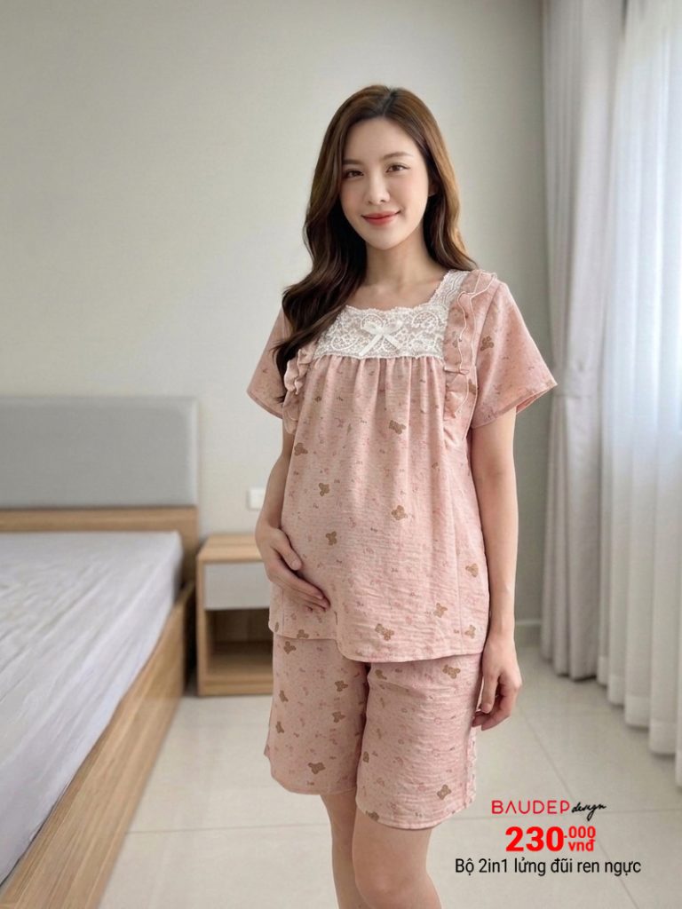 Bộ bầu đẹp, Đồ bộ bầu đẹp, bộ mặc nhà bầu đẹp, shop bầu đẹp, shop đồ bầu hà nội