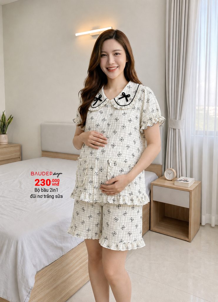 Bộ bầu đẹp, Đồ bộ bầu đẹp, bộ mặc nhà bầu đẹp, shop bầu đẹp, shop đồ bầu hà nội