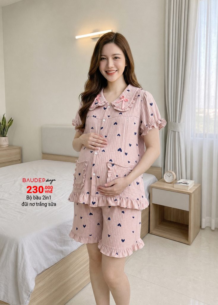 Bộ bầu đẹp, Đồ bộ bầu đẹp, bộ mặc nhà bầu đẹp, shop bầu đẹp, shop đồ bầu hà nội