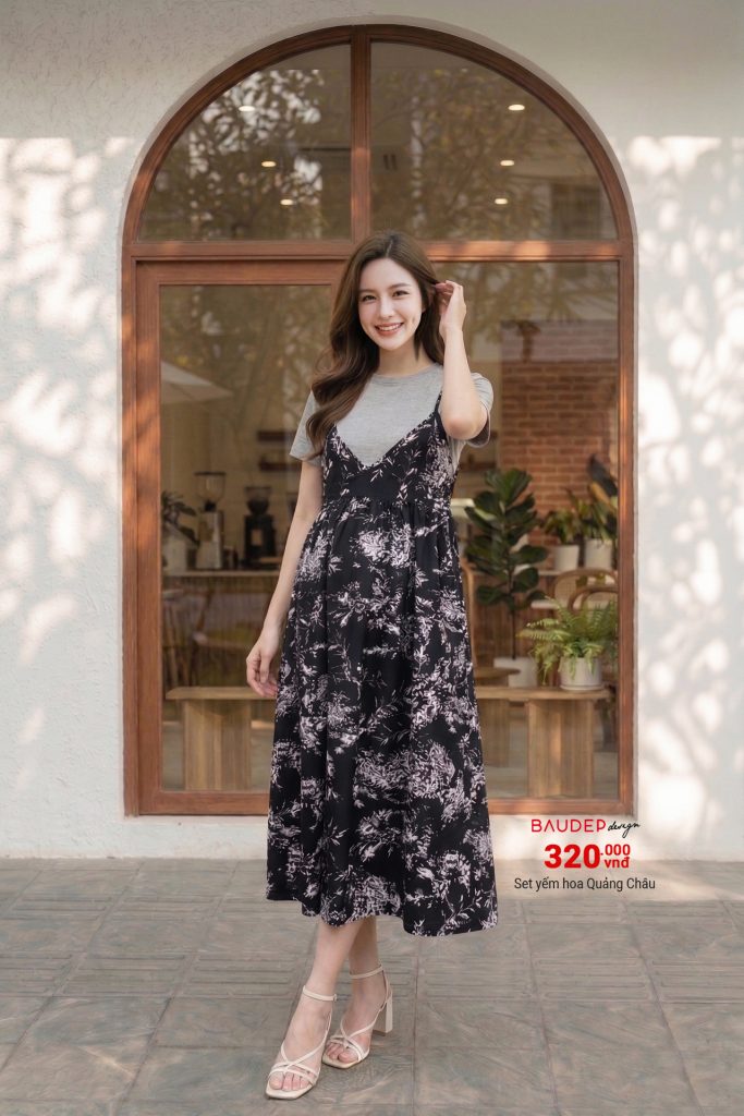 Set yếm bầu Hàn Quốc, Đầm bầu điệu, đầm bầu đẹp, Váy bầu thiết kế, Quần áo bầu,Shop đồ bầu đẹp Hà Nội, Váy bầu dáng suông,