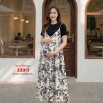 Set yếm bầu Hàn Quốc, Đầm bầu điệu, đầm bầu đẹp, Váy bầu thiết kế, Quần áo bầu,Shop đồ bầu đẹp Hà Nội, Váy bầu dáng suông,