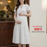 Đầm bầu công sở, đầm bầu sơ mi, Váy bầu thiết kế, Quần áo bầu,Shop đồ bầu đẹp Hà Nội, Váy bầu dáng suông,