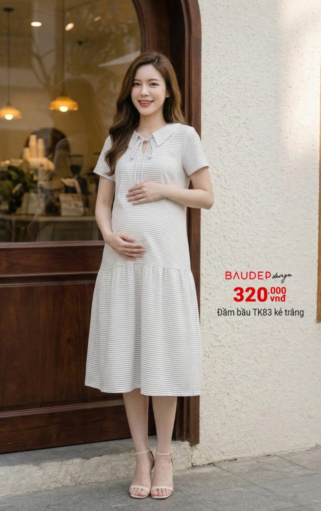 Đầm bầu công sở, đầm bầu sơ mi, Váy bầu thiết kế, Quần áo bầu,Shop đồ bầu đẹp Hà Nội, Váy bầu dáng suông,
