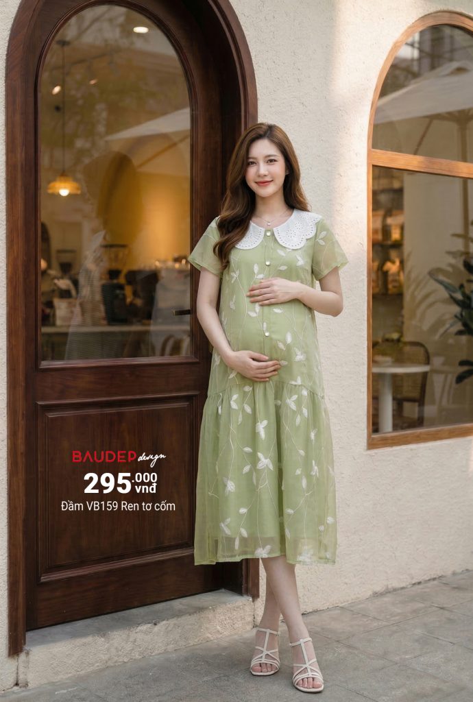 Đầm bầu công sở, Váy bầu thiết kế, Quần áo bầu,Shop đồ bầu đẹp Hà Nội, Váy bầu dáng suông,