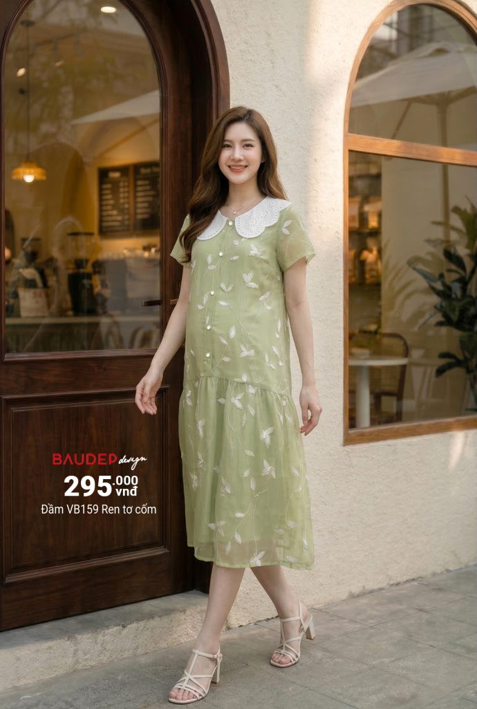 Đầm bầu công sở, Váy bầu thiết kế, Quần áo bầu,Shop đồ bầu đẹp Hà Nội, Váy bầu dáng suông,