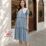 Đầm bầu babydoll, Váy bầu thiết kế, Quần áo bầu,Shop đồ bầu đẹp Hà Nội, Váy bầu dáng suông,