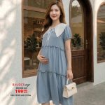 Đầm bầu babydoll, Váy bầu thiết kế, Quần áo bầu,Shop đồ bầu đẹp Hà Nội, Váy bầu dáng suông,