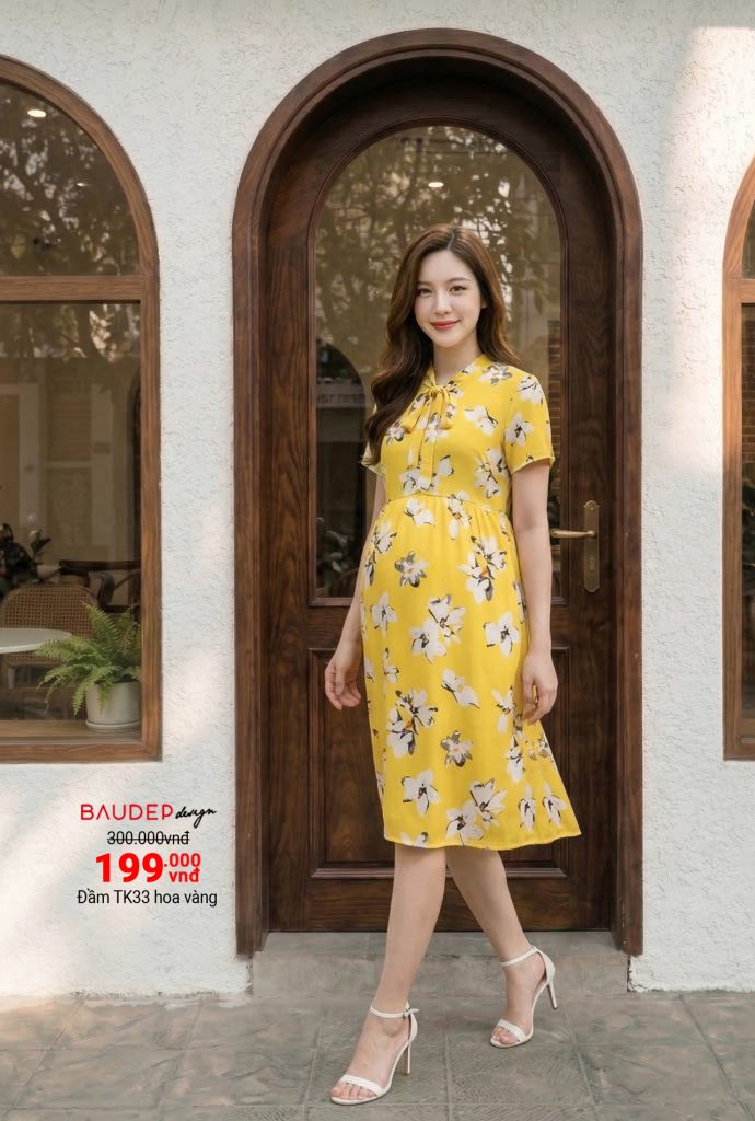 Đầm bầu công sở, Váy bầu thiết kế, Quần áo bầu,Shop đồ bầu đẹp Hà Nội, Váy bầu dáng suông,