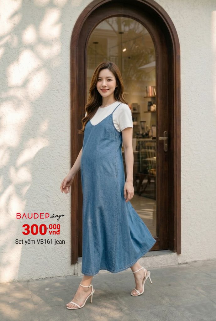 Set yếm bầu Hàn Quốc, Đầm bầu điệu, đầm bầu đẹp, Váy bầu thiết kế, Quần áo bầu,Shop đồ bầu đẹp Hà Nội, Váy bầu dáng suông,