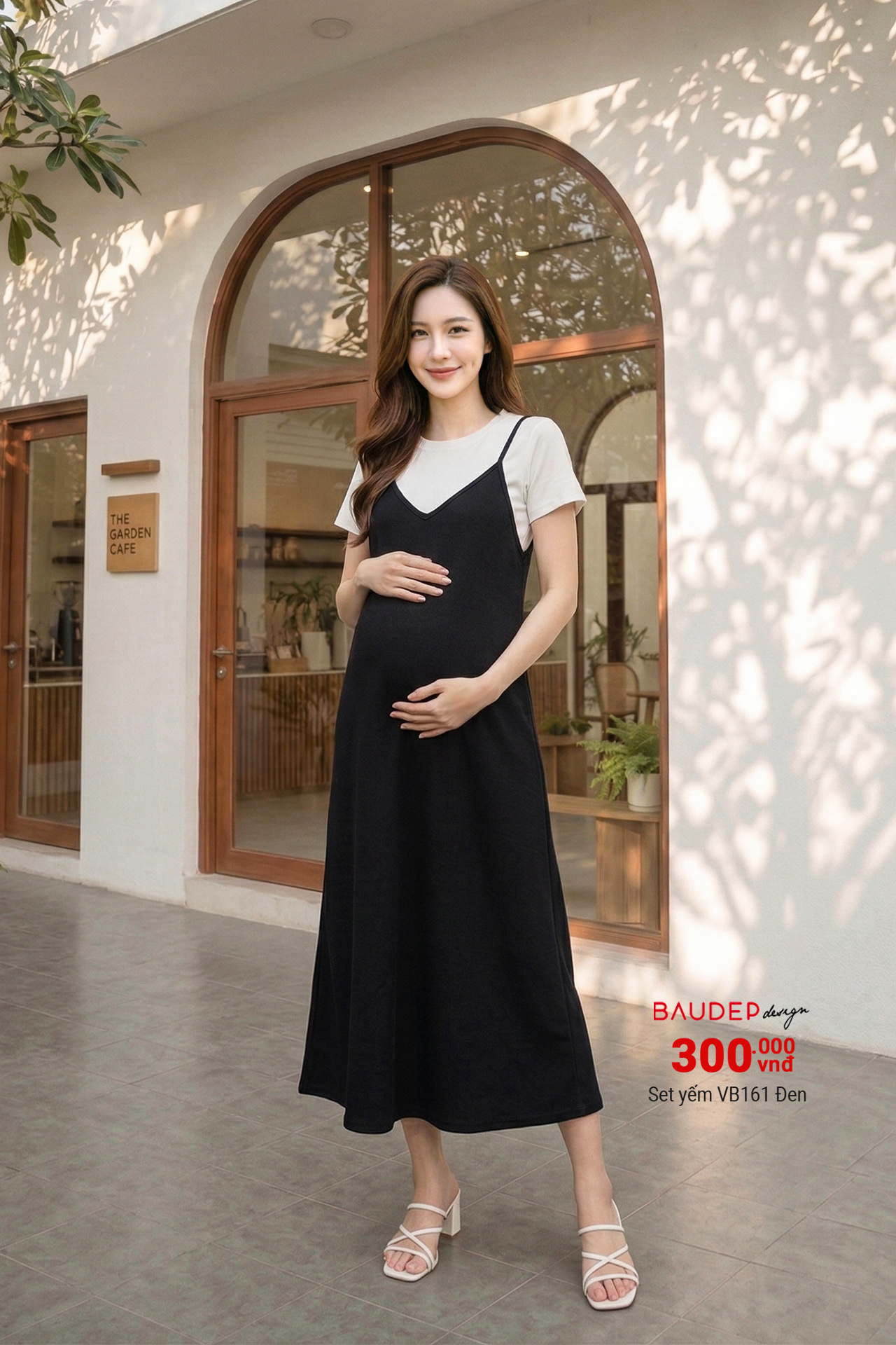 Set yếm bầu VB161 Đen
