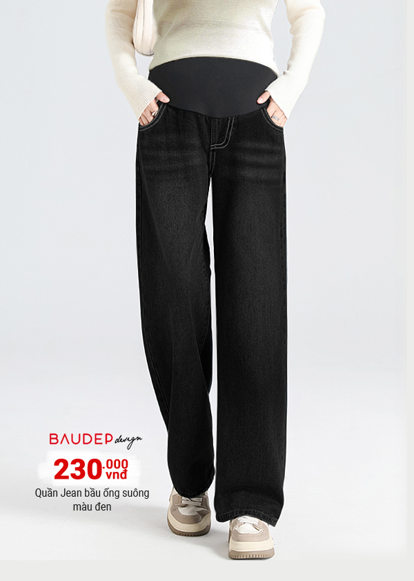 quần jean bầu dáng suông, quần jean bầu, quần bầu suông, quần bầu đẹp, shop bầu đẹp, shop đồ bầu hà nội, bầu đẹp design, baudep design, shop bầu triều khúc
