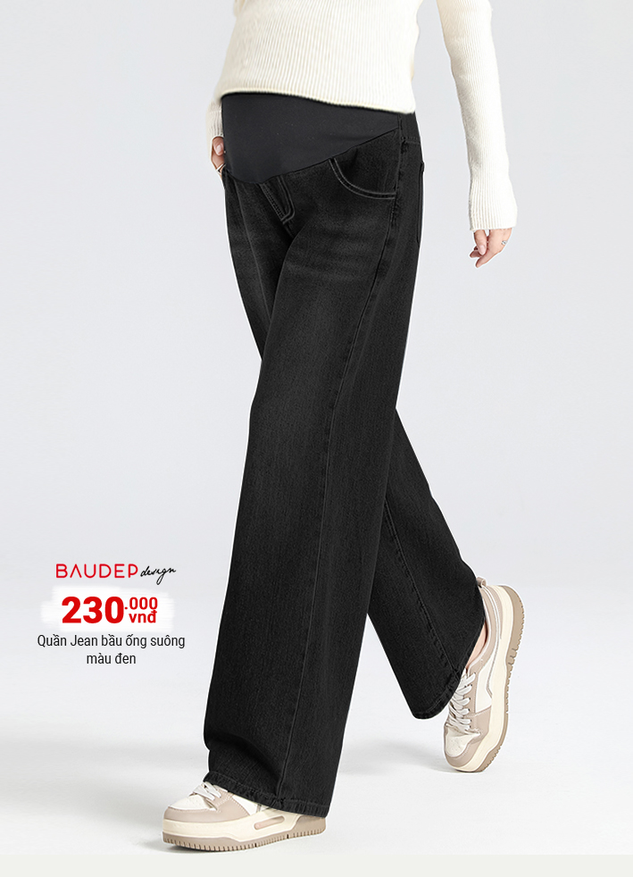 quần jean bầu dáng suông, quần jean bầu, quần bầu suông, quần bầu đẹp, shop bầu đẹp, shop đồ bầu hà nội, bầu đẹp design, baudep design, shop bầu triều khúc