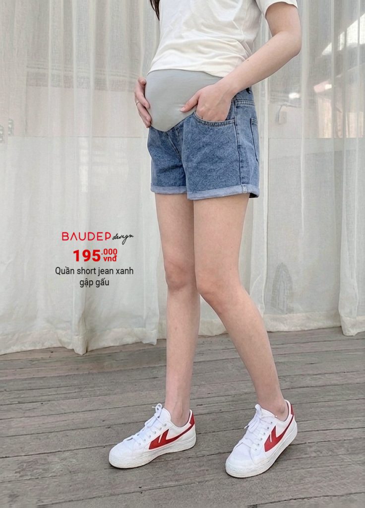 quần short bầu, quần đùi bầu, shop bầu đẹp, shop đồ bầu hà nội
