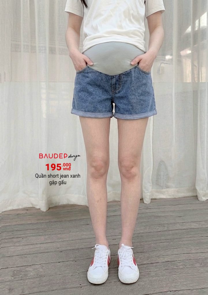 quần short bầu, quần đùi bầu, shop bầu đẹp, shop đồ bầu hà nội