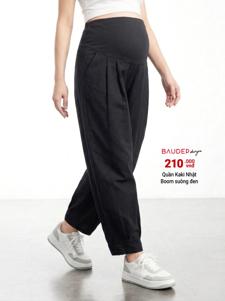 Quần bầu dáng suông, quần bầu boom suông, quần bầu trẻ trung, quần bầu đẹp, shop đồ bầu hà nội, bầu đẹp design, baudep design