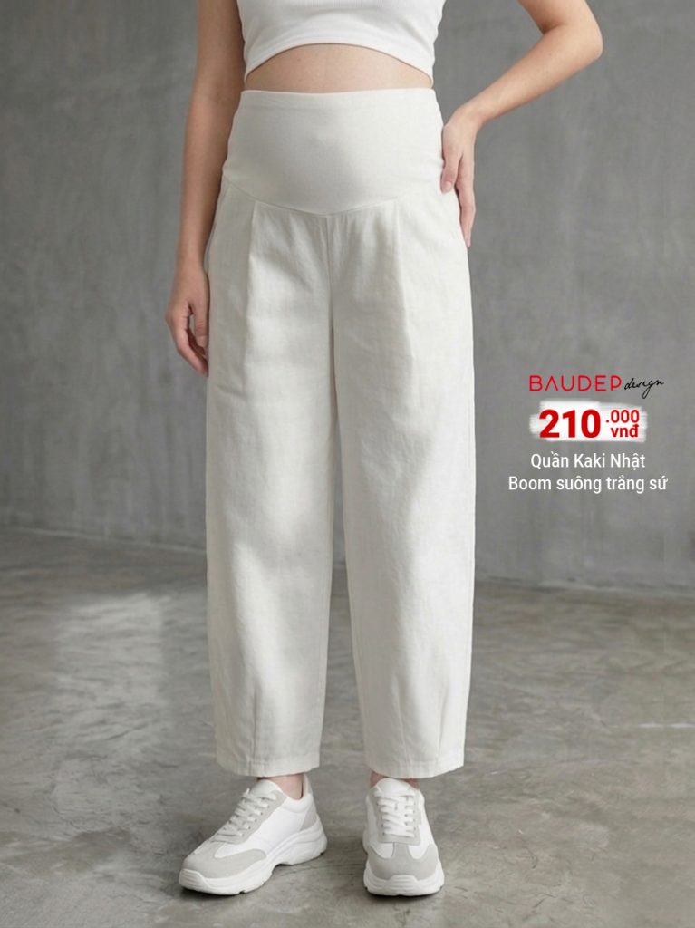 Quần bầu dáng suông, quần bầu boom suông, quần bầu trẻ trung, quần bầu đẹp, shop đồ bầu hà nội, bầu đẹp design, baudep design