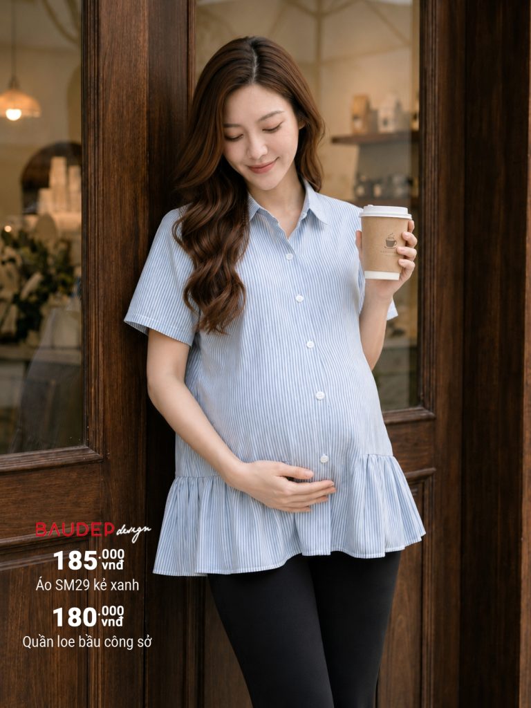 áo bầu đẹp, áo sơ mi bầu, quần áo bầu đẹp, shop bầu đẹp, shop bầu triều khúc, shop đồ bầu hà nội, áo bầu