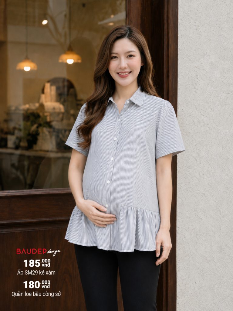 áo bầu đẹp, áo sơ mi bầu, quần áo bầu đẹp, shop bầu đẹp, shop bầu triều khúc, shop đồ bầu hà nội, áo bầu