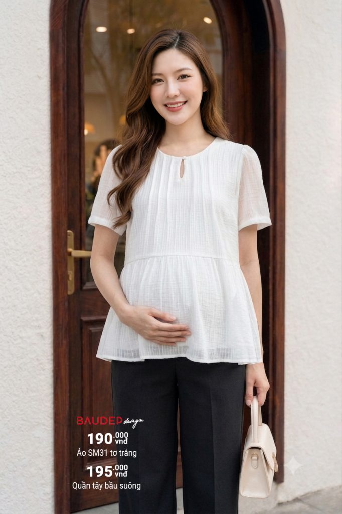 áo bầu đẹp, áo sơ mi bầu, quần áo bầu đẹp, shop bầu đẹp, shop bầu triều khúc, shop đồ bầu hà nội, áo bầu