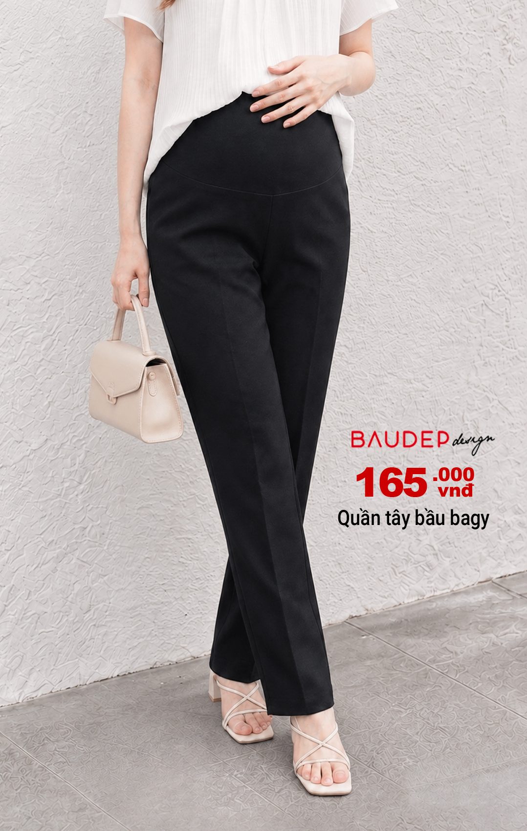 Quần tây bầu baggy - Quần bầu công sở